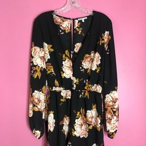 Charlotte Russe Medium Black Print Romper